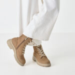 Дамски кожени боти Tamaris бежови - Image 4