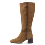 Дамски ботуши на ток естествен велур Tamaris Touch it каки - Image 2