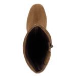 Дамски ботуши на ток естествен велур Tamaris Touch it каки - Image 5