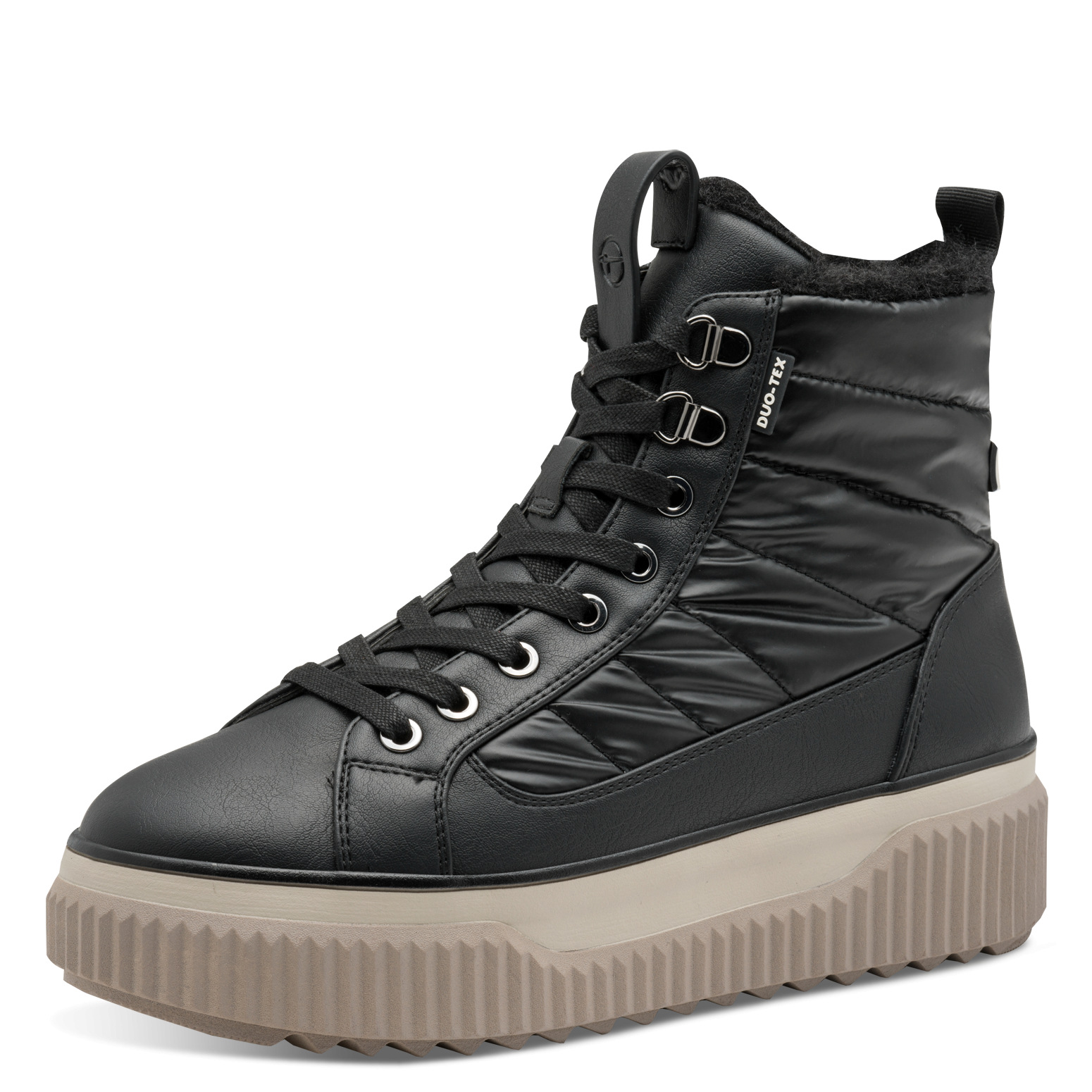 001-26277-45-001-300 Дамски ежедневни боти Tamaris Duo-tex черни - Image 1