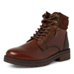 Мъжки боти естествена кожа Marco Tozzi кафяви