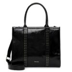 Дамска чанта Tamaris черен лак