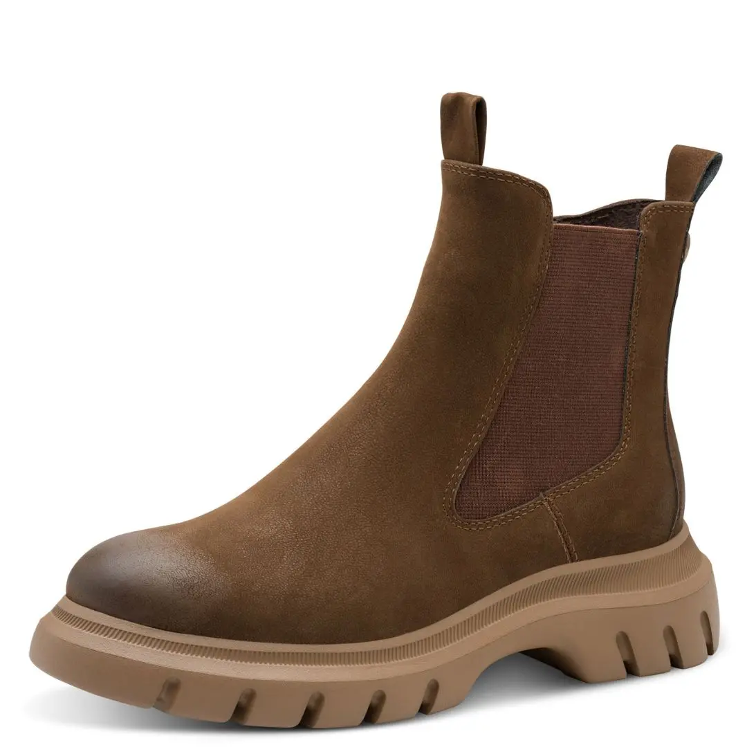 25432-361-4.jpg Дамски ежедневни боти Marco Tozzi кафяви - Image 1