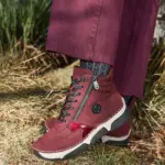 Дамски спортни боти Rieker 45960-35 бордо - Image 4