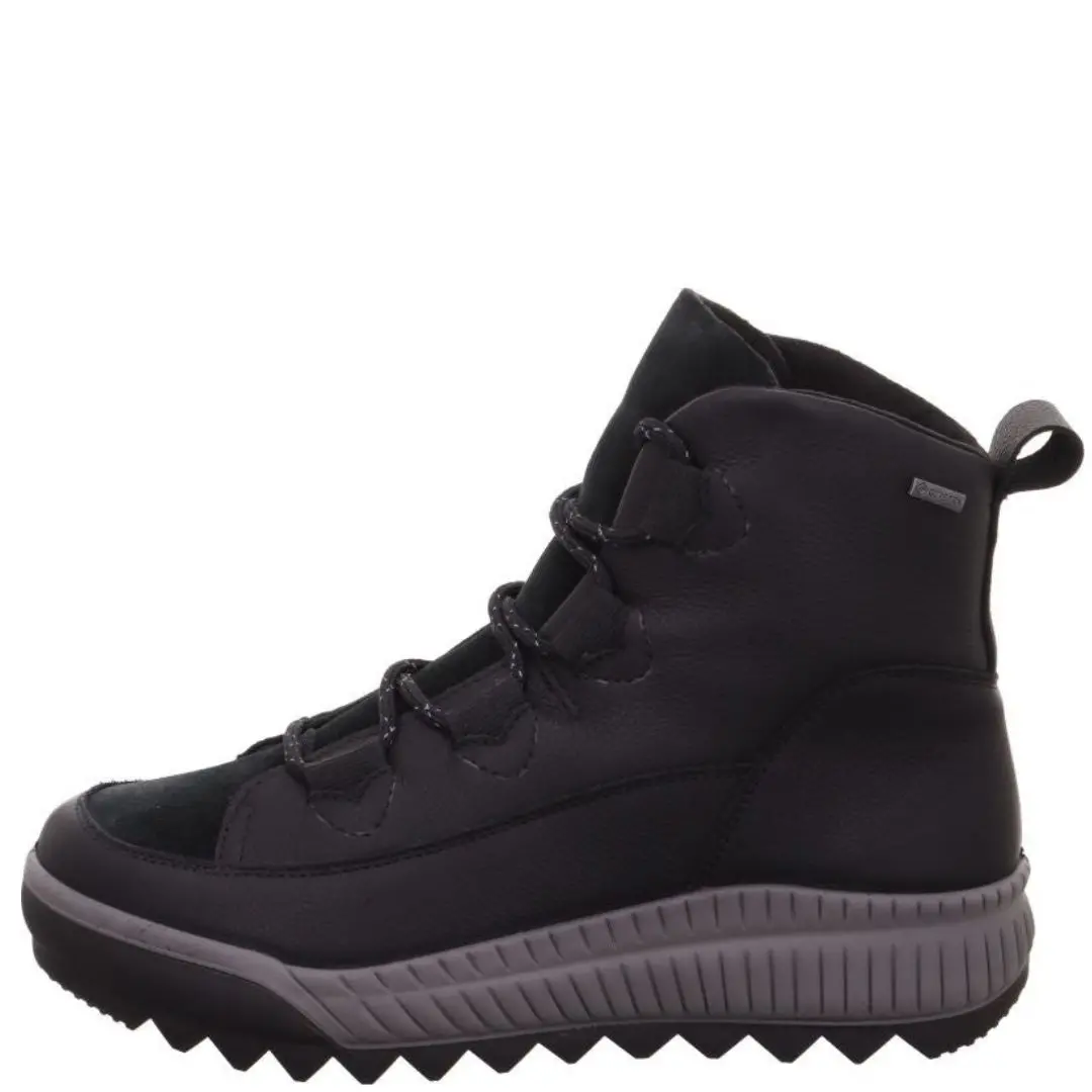 009561-2.jpg Дамски боти естествен велур Legero Gore-tex черни - Image 1