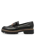 Дамски обувки/мокасини естествена кожа Tamaris Touch-it черни - Image 2