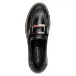 Дамски обувки/мокасини естествена кожа Tamaris Touch-it черни - Image 7