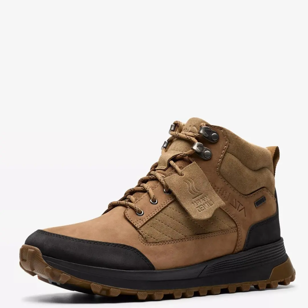 26184481-11.jpg Мъжки водоустойчиви боти Clarks ATL Trek Hi Gore-tex бежови - Image 1