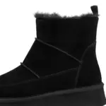 Дамски боти естествен велур Tamaris черни - Image 3