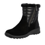 Дамски велурени боти Rieker Tex L7187-00 черни - Image 4